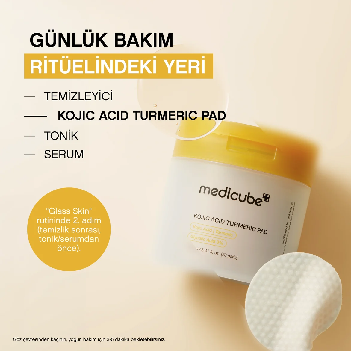 Kojıc Acıd Turmerıc Tonıc Pad Kojik Asit Zerdeçal Tonik Pedi