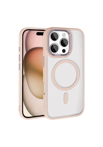 Apple iPhone Uyumlu 16 Pro Max Kılıf Magsafe Şeffaf Arka Yüz Kamera Yükseltili Silikon Pazarplus Rose Gold Apple iPhone Uyumlu 16 Pro Max Kılıf Magsafe Şeffaf Arka Yüz Kamera Yükseltili Silikon Pazarplus Rose Gold
