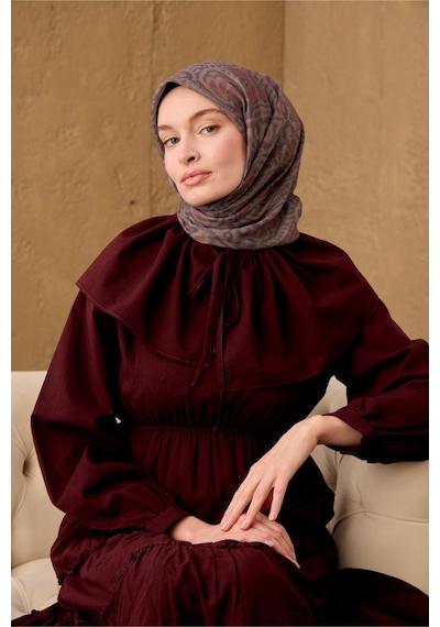 Silk Home Soft Eşarp 73099-10 Kına Yeşili, Kiremit, Koyu Vizon