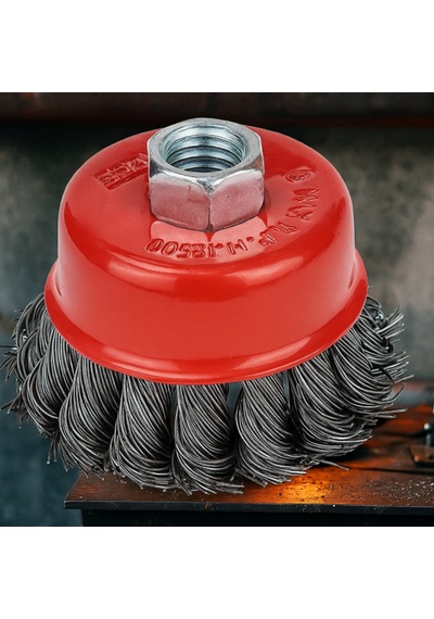 Fixonic Eratool Era10052 125mm Burmalı Çanak Fırça Gri Telli