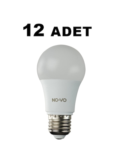 Novo 9 W Led Ampul Beyaz Işık 12 Adet
