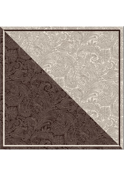 Tarzını Seç Kahverengi Royal Fular / Bandana / Aksesuar 48x48 Cm