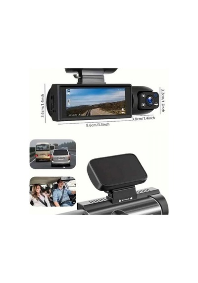 Black Box Traffic Recorder Çift Kameralı Araç Kamerası Ön Ve Arka Kameralı Full Hd 1296p