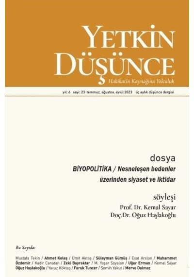 Yetkin Düşünce 23.sayı Temmuz-eylül 2023