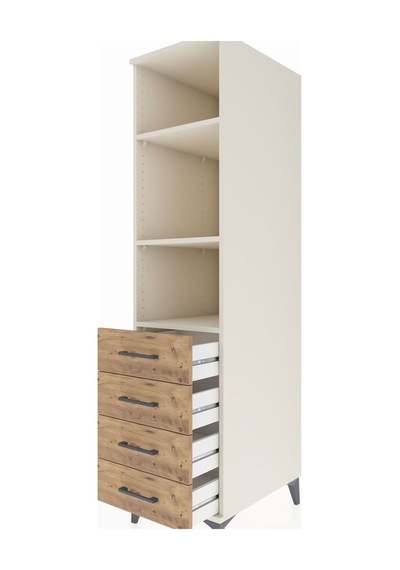 Kronos Dolap 3 Raflı 4 Çekmeceli 44x59x182 Aytaşı-çam Aytaşı