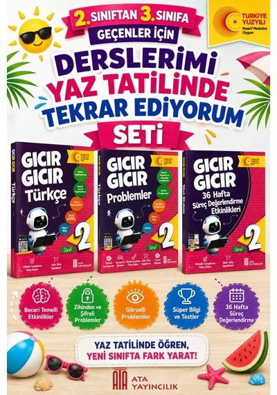2.sınıftan 3.sınıfa Geçenler İçin Derslerimi Yaz Tatilinde Tekrar Ediyorum Seti -7