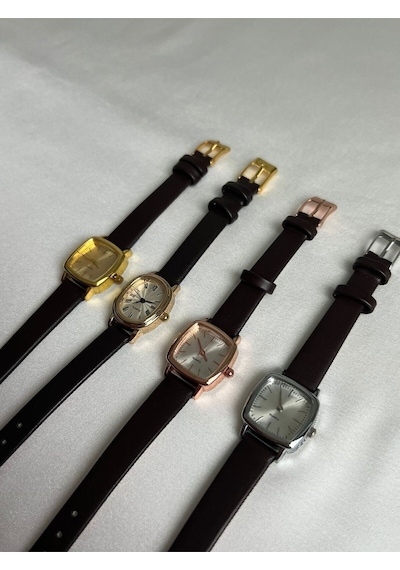 Aura Minimal Vintage Kol Saati Gümüş