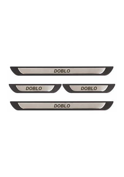 Fiat Doblo 2010-2015 Modeller Old Krom Kapı Eşiği 4 Parça Paslanmaz Çelik