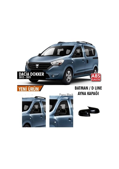 Dacia Dokker (2012 - 2021) Batman Yarasa Ayna Kapağı (parlak Siyah)