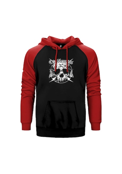 Candlemass Doom Metal Long Sleeve Kırmızı Renk Reglan Kol Kapşonlu Sweatshirt Kırmızı