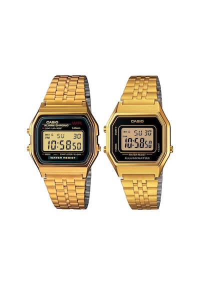 Casio A159wgea-1df-la680wga-1df Retro Çift Kol Saati Kadın-erkek Metalik