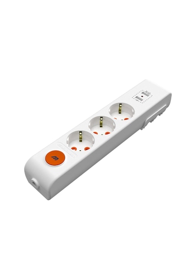 Mutlusan Ri-Tech 3'lü Usb Anahtarlı Topraklı Çocuk Korumalı Grup Priz Klemensli Beyaz