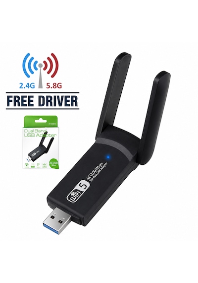 Nbtech Nb-ac1200 Usb3.0 1200mbps Dual Band 5g Wifi Adaptör, 2.5g 5g Wireless Adaptör