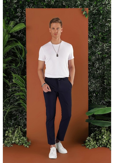 Efor P 1121 Slim Fit Lacivert Spor Pantolon Lacivert