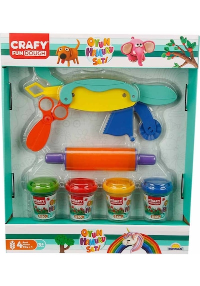 Sunman Crafy 4Lü Oyun Hamuru Seti 6 Parça