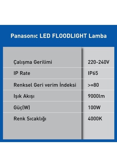 Led Projektör, Gün Işığı 100w 9000lm 4000k