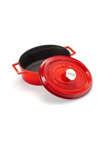 Oval Döküm 21x27 Cm Tencere Kırmızı Lvotc27k2r Çok Renkli