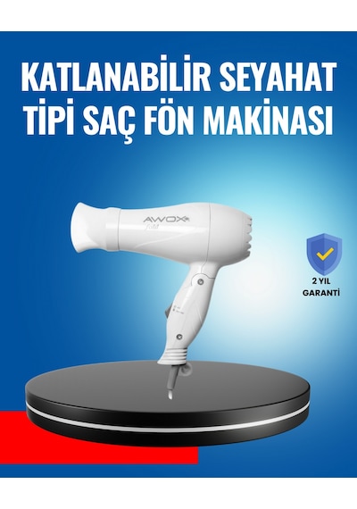 Çift - 573 - Isı Ve Hız Ayarlı Katlanabilir Saç - Shopılke - Kurutma Makinesi