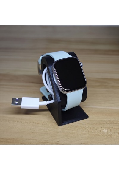 Hw Fit 4 / Fit 4 Pro / Watch 5 Uyumlu Akıllı Saat Masaüstü Şarj Standı & Kablo Tutucu - Siyah