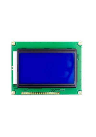 128x64 Lcd Grafik Ekran Modülü - Mavi Arka Plan Lcd12864