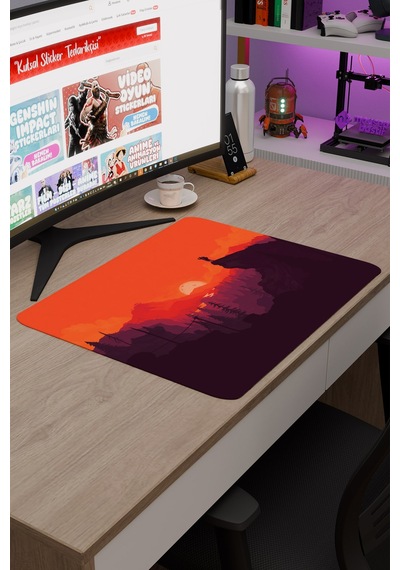 Dijital Dağ V2 48x40 Xl Gaming Kauçuk Kaymaz Taban Mouse Pad Fare Altlığı