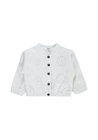 Civil Baby Fistolu Kanvas Oversize 6-18 Ay Ceket - Beyaz