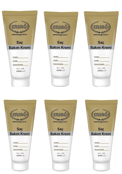 Ersağ Saç Bakım Kremi 6 x 200 ML