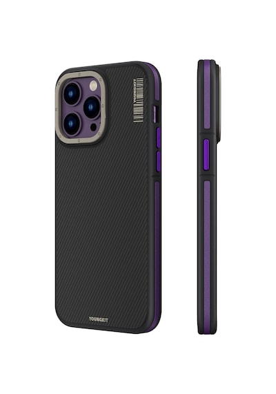 Youngkit Apple Uyumlu iPhone 14 Pro Magsafe Şarj Özellikli 600d Kevlar Kılıf