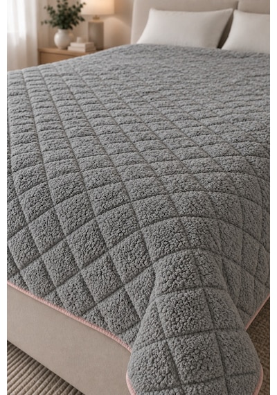 Cloud Soft Çift Taraflı Mikrofiber Peluş Çift Kişilik Yatak Örtüsü 200x220 Cm Pudra
