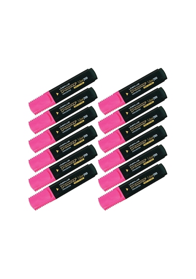 Lineplus Fosforlu Kalem 12'li Kutu Pembe
