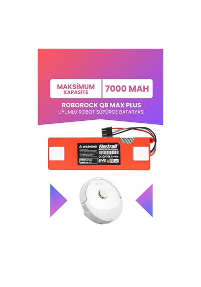 Roborock Q8 Max Plus Batarya 7000mah Pil Robot Süpürge Bataryası
