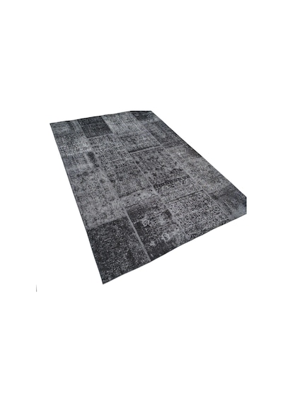 Çam Halı Siesta Patchwork 32-462 Etnik Eskitme Desenli Dokuma Tabanlı Yıkanabilir Şönil Salon Ve Oda Halısı Siyah