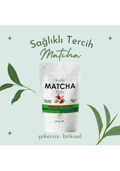 Fibrelle Matcha Çayı Çilek Aromalı 250g