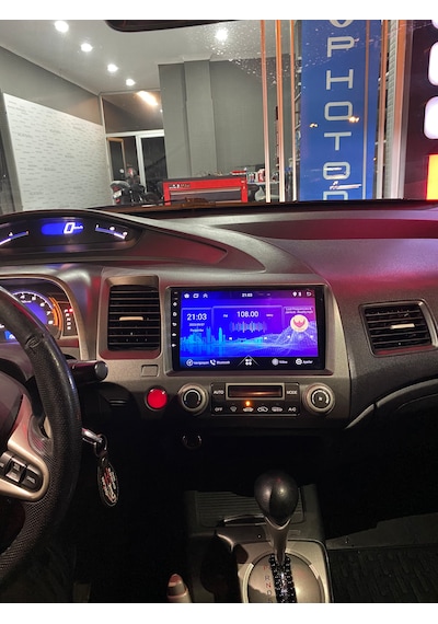 Honda Cıvıc Fd6 2006-12 9" İçerden Ekran Uyumlu Androıd Multimedya Gerçek 2/32 Kablosuz Carplay Geri Görüş Kameralı 9"