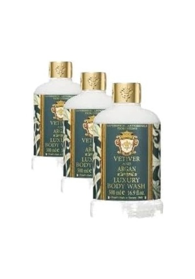 Saponificio Artigianale Fiorentino Duş Jeli 500 Ml - Vetiver And Argan 3 Paketi Açık Mavi