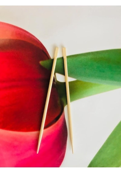 Bamboo Chopsticks 2'li Yıkanabilir Çin Yemek Çubuğu Kırmızı