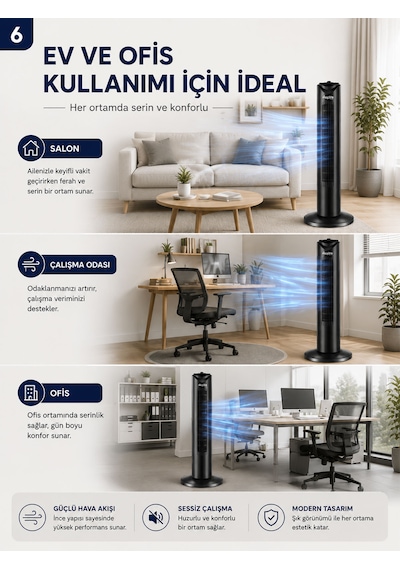 Breeze Mx-bt320 32 Kule Tipi Vantilatör 45w 3 Kademeli