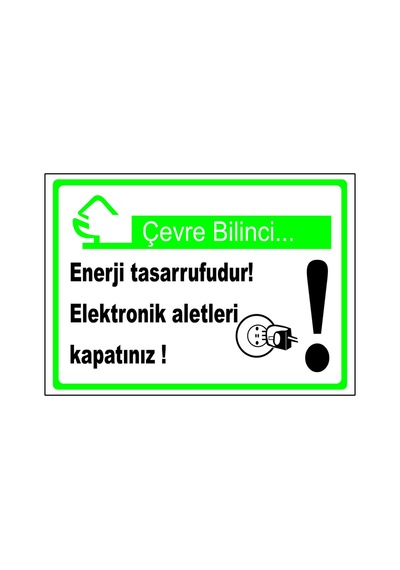 Elektronik Aletlerini Kapatınız - Isg Levhası Levha 70x100 Cm Sticker