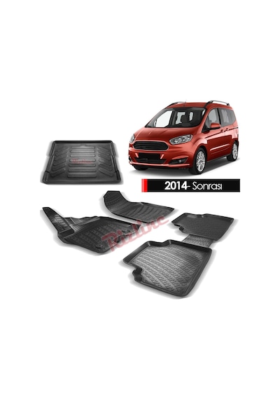 Ford Courier Paspas Bagaj Havuzu 3D Rizline Havuzlu Set 2014-