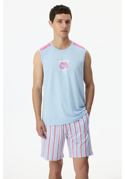 Penti Erkek Renkli Surfer Şortlu Pijama Takımı Çok Renkli