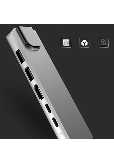 Blue Wings 6 In 1 Type C  To 4K Hdmı 2*Type C 2*Usb 3.0 2*Sd Lan