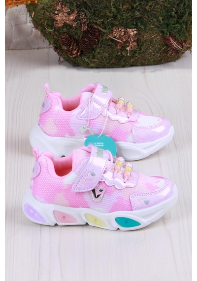 Vicco 346.p25y.177 Pembe Gelato Hafif Rahat Işıklı Kız Çocuk Ayakkabı Pembe