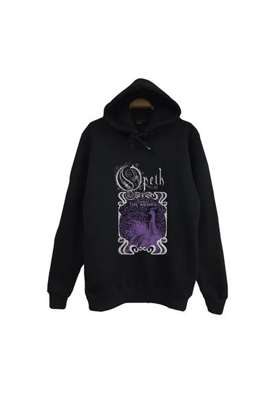 Opeth - Müzik Grubu Baskılı Unisex %100 Pamuk Siyah Kapüşonlu Sweatshirt Siyah