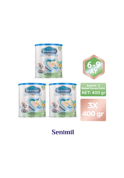 Senimil 2 Bebek Devam Sütü 400 G 3 Adet