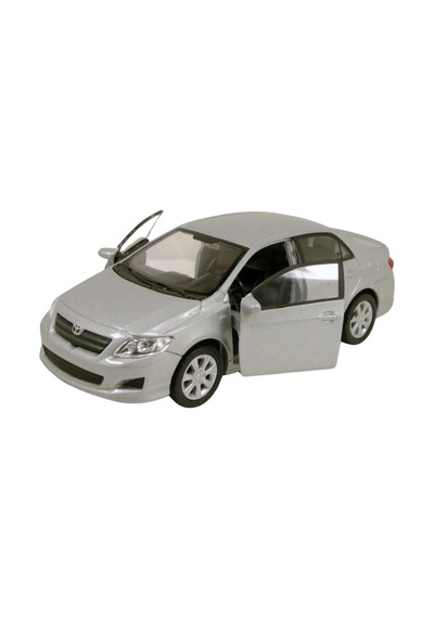 2009 Toyota Corolla Metal Model Araba 1:36 Ölçek Diecast Çek Bırak Gümüş Renk Açılabilir Kapılı Oyuncak Çok Renkli