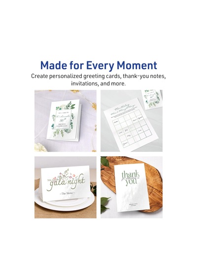 Avery Greeting Cards, Inkjet Yazıcılar, 20 Boş Kart Ve Zarf, 5,5