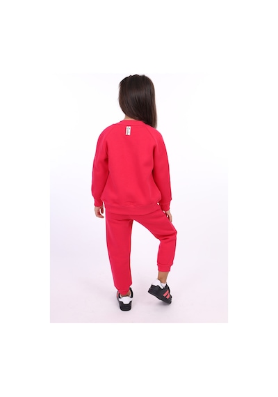 Toontoy Kids Kız Çocuk 2'li Takım Nakış Baskılı Bebe Yaka Fermuarlı Sweatshirt & Beli Lastikli Bol Paça Eşofman Altı - 3 İplik Şardonlu Fuşya Toontoy Kids Kız Çocuk 2'li Takım Nakış Baskılı Bebe Yaka Fermuarlı Sweatshirt & Beli Lastikli Bol Paça Eşofman Altı - 3 İplik Şardonlu Fuşya