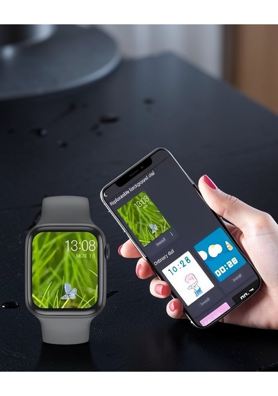Akıllı Saat Amoled Ekran Bluetooth Bağlantılı Uuczi8promax2 Siyah