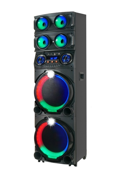 Gd-2126 Dijital Led Göstergeli Fm Radyolu Mikrofonlu Rgb Tws Çift 12 İnç Stereo Bass Kablosuz Karaoke Hoparlör