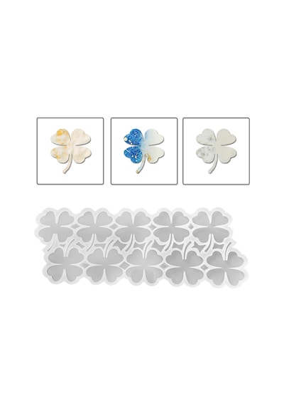 Epoksi Silikon Kalıp Yonca Bardak Altı Ve Magnet Kalıbı 6.8 Cm 10 Lu